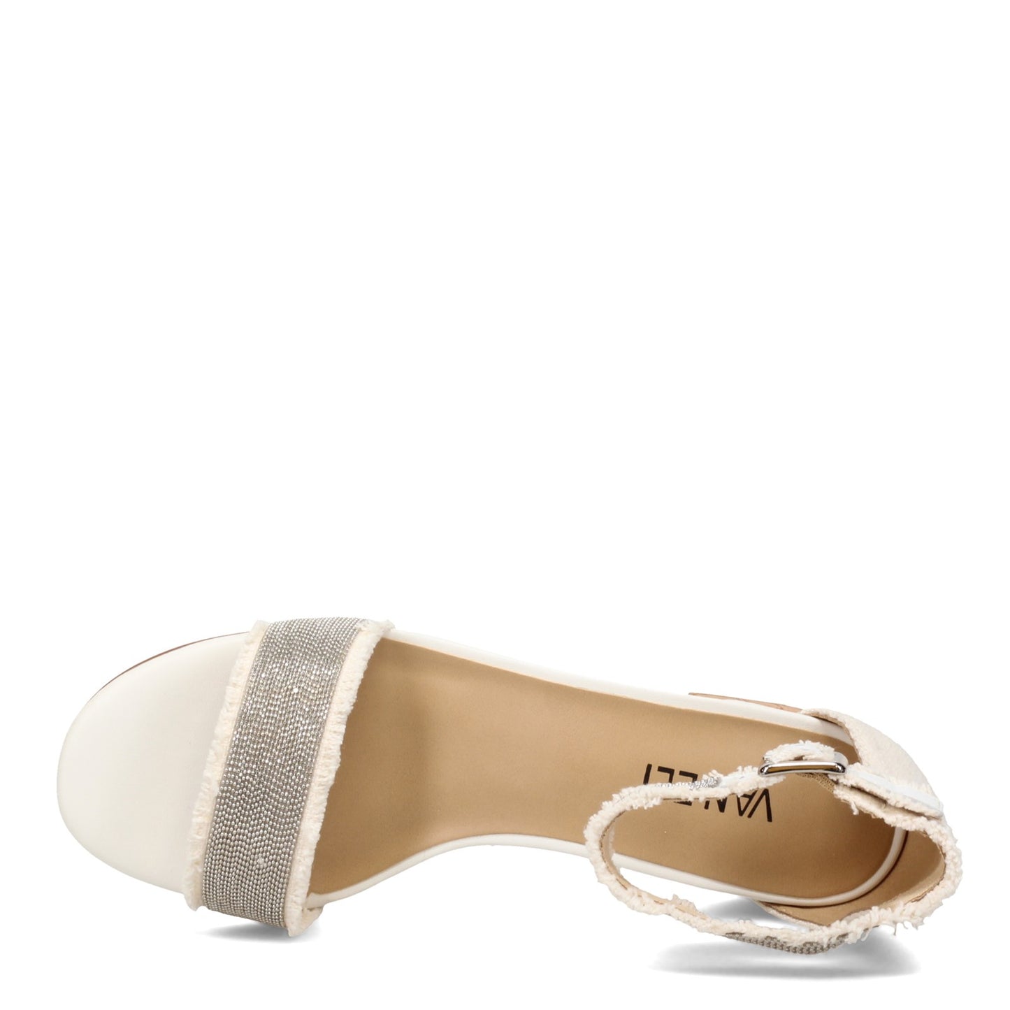 Peltz Shoes  Women's Vaneli Helee Sandal WHITE HELEE-WHITE CAN