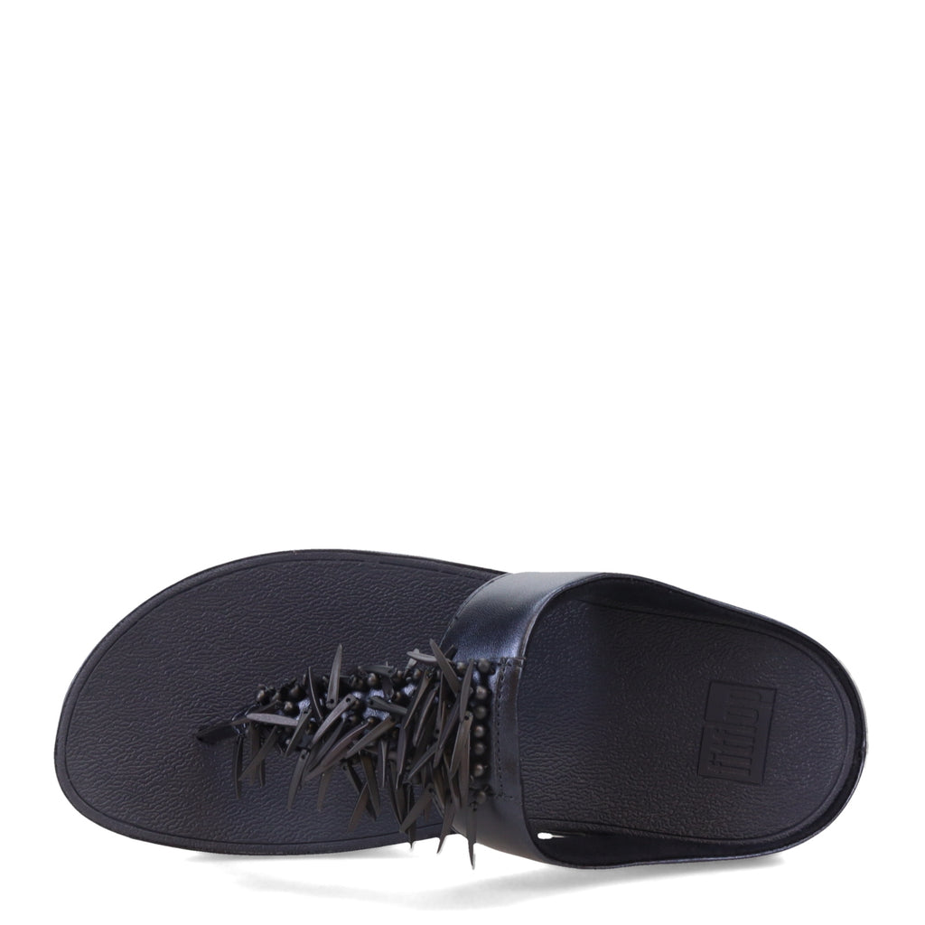 Women's FitFlop, Rumba Beaded Metallic Toe-Post Sandal