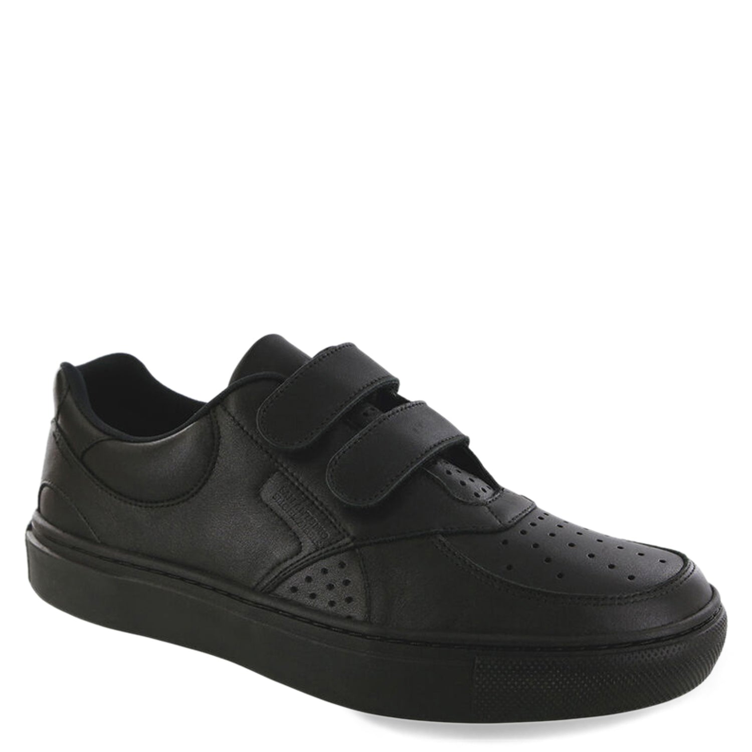 Peltz Shoes  Men's SAS High Street Hook and Loop Sneaker BLACK HIGH STREET V G