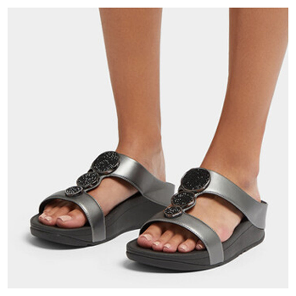 Women's FitFlop, Halo Bead-Circle Slide Sandal