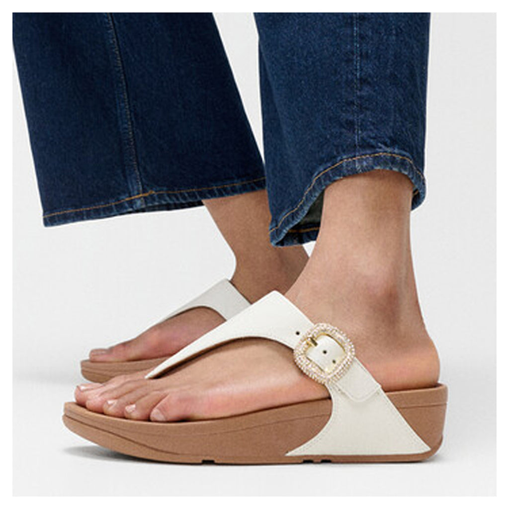 Women's FitFlop, Lulu Crystal Buckle Thong Sandal