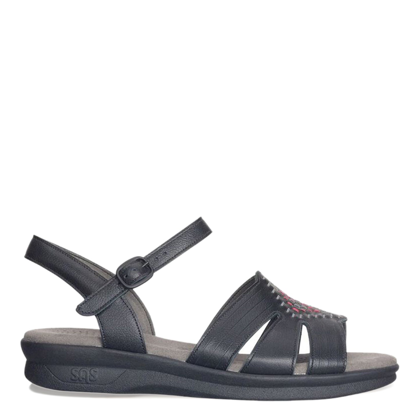 Peltz Shoes  Women's SAS Huarache Sandal BLACK HUARACHE BLK