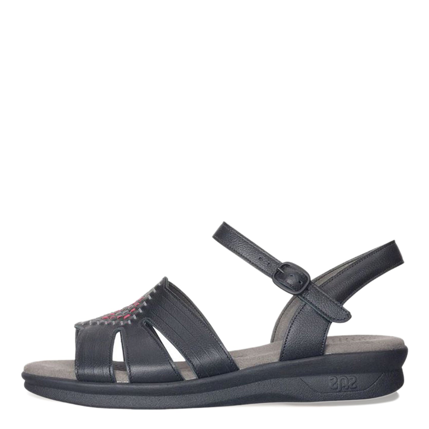 Peltz Shoes  Women's SAS Huarache Sandal BLACK HUARACHE BLK