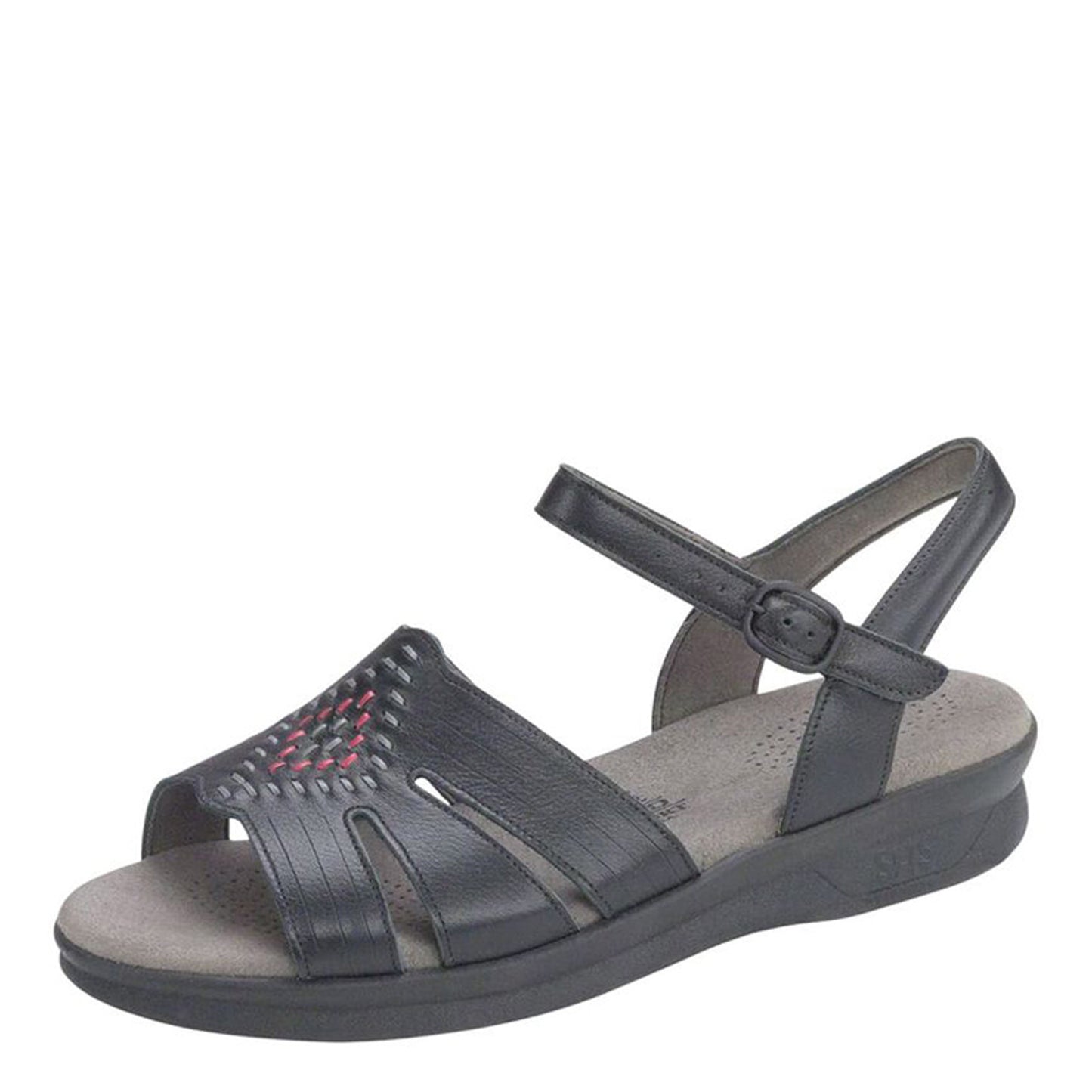 Peltz Shoes  Women's SAS Huarache Sandal BLACK HUARACHE BLK