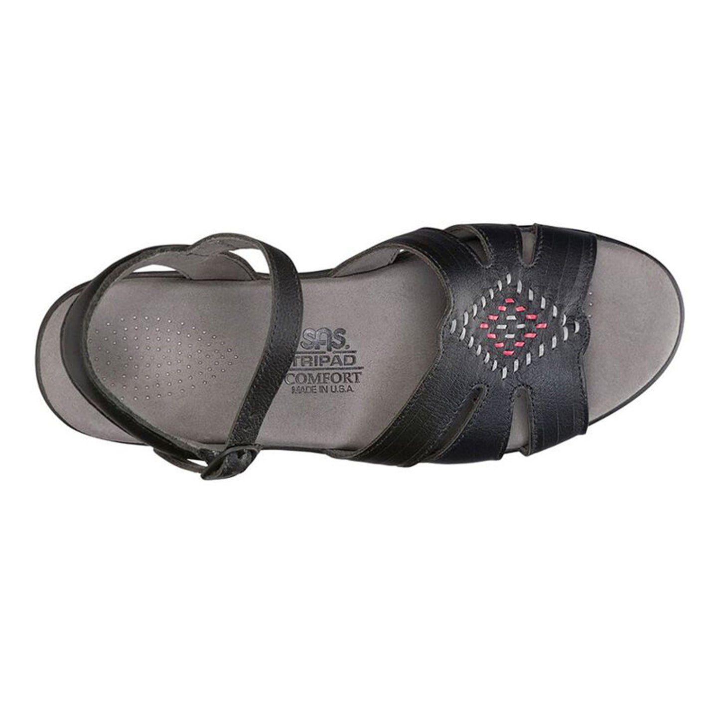 Peltz Shoes  Women's SAS Huarache Sandal BLACK HUARACHE BLK