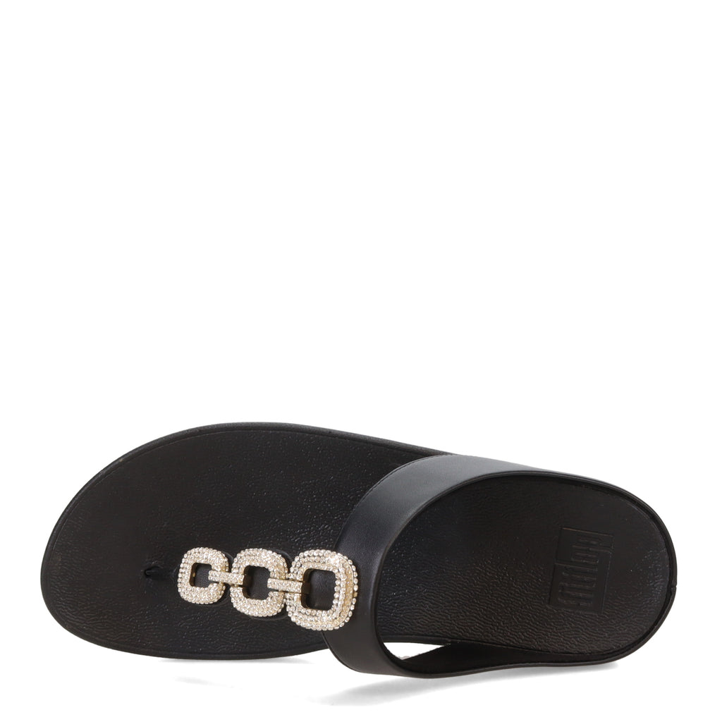 Women's FitFlop, Fino Crystal Chain Toe-Post Sandal