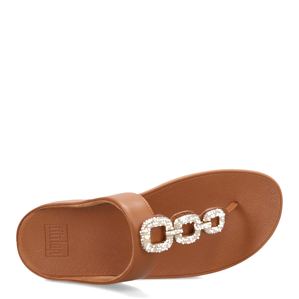 Women's FitFlop, Fino Crystal Chain Toe-Post Sandal