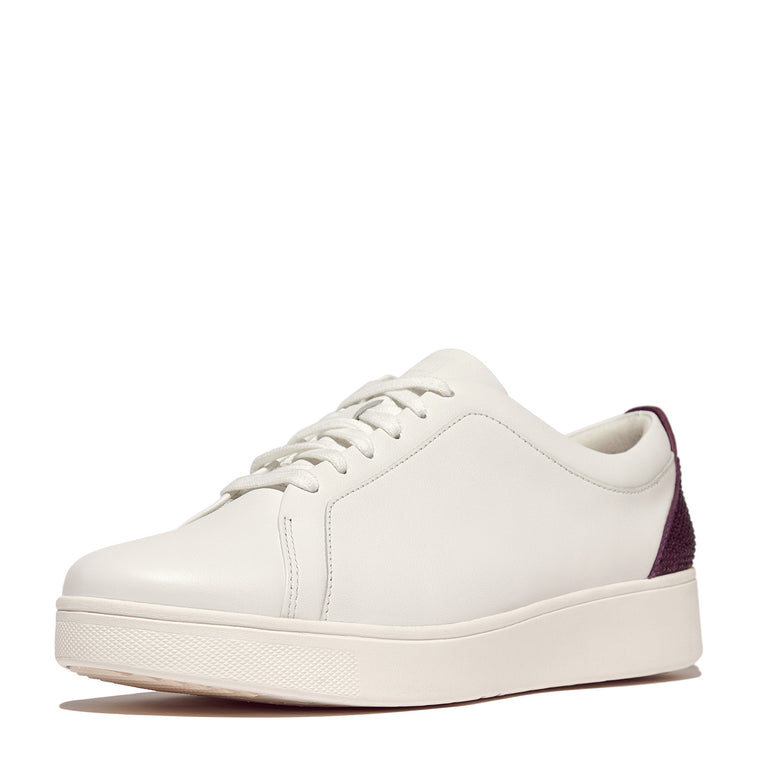 Women's FitFlop, Rally Crystal Backtab Leather Sneaker