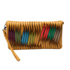 Peltz Shoes  Women's Mellow World Handbags Rainbow Wristlet Mustard HB2840-MUSTARD