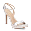 Peltz Shoes  Women's Sam Edelman Jade Sandal SILVER I0175L1020