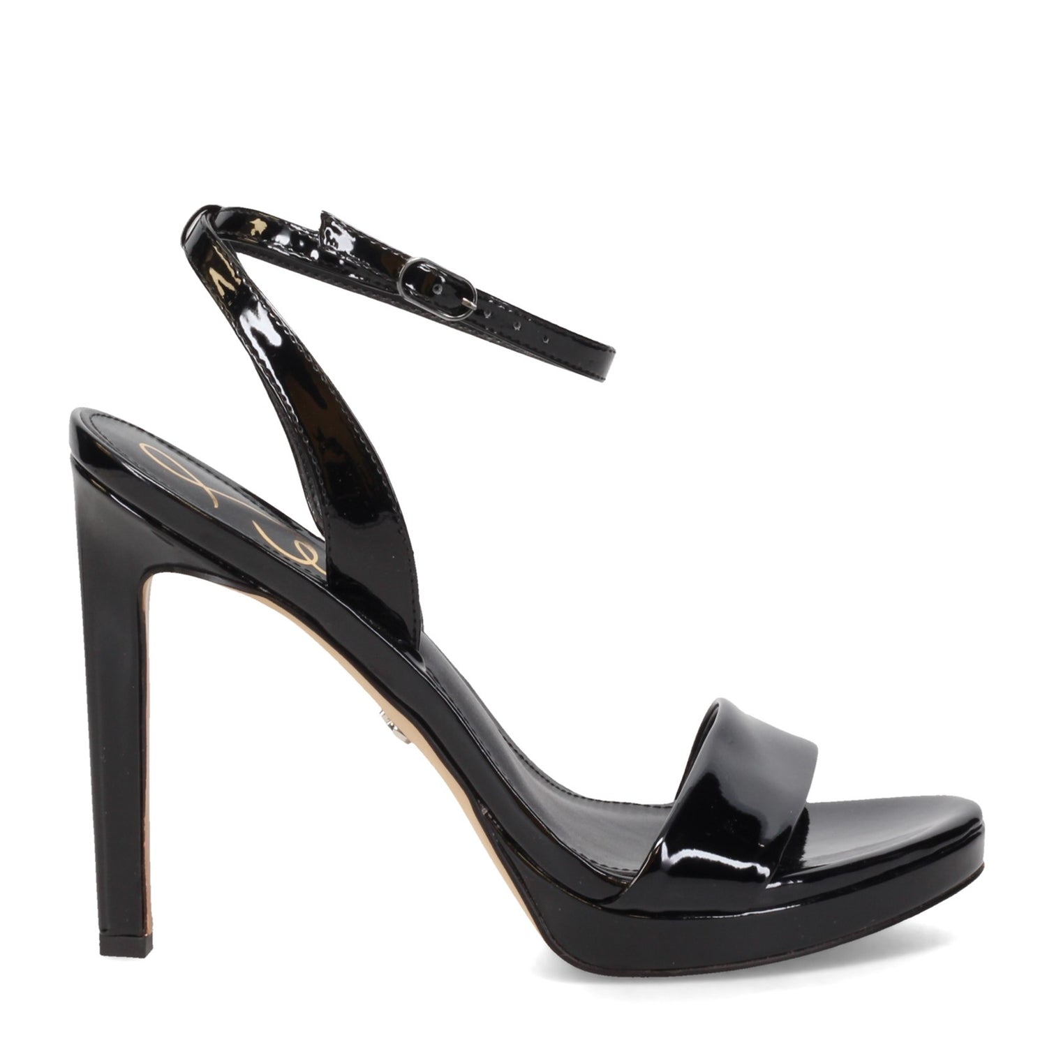 Peltz Shoes  Women's Sam Edelman Jade Sandal BLACK PATENT I0175S1002