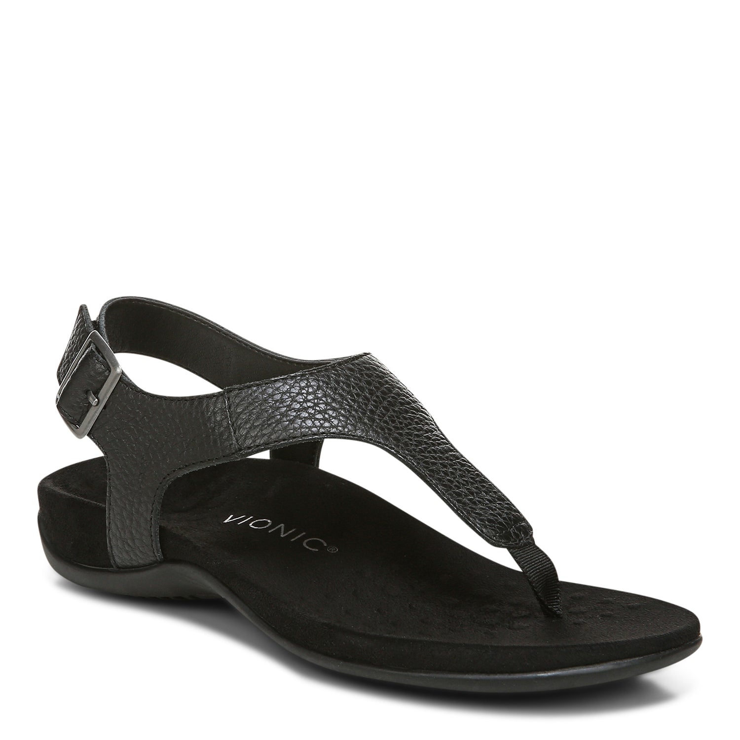 Peltz Shoes  Women's Vionic Terra Sandal BLACK I0954L1001