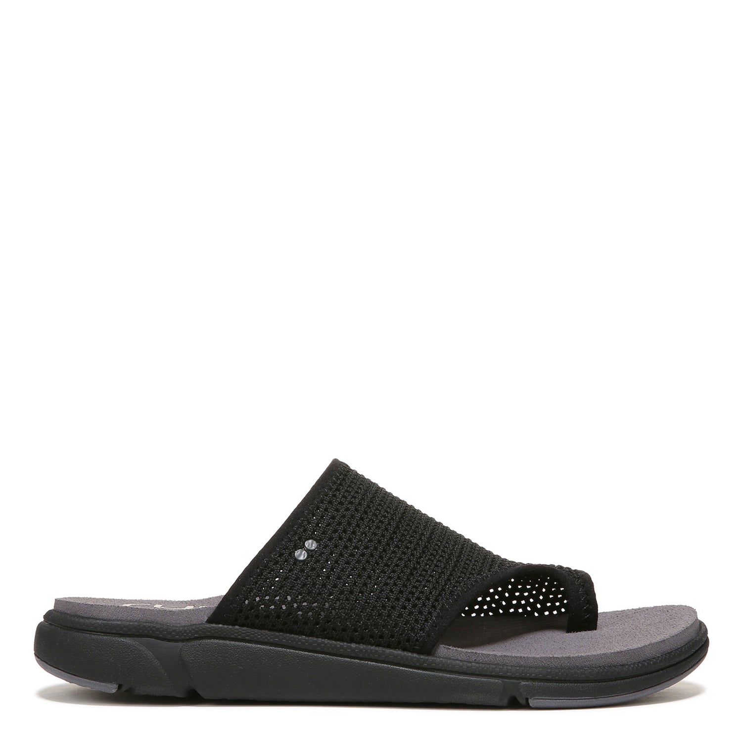Peltz Shoes  Women's Ryka Margo Slide Sandal BLACK Perf I4499S1001