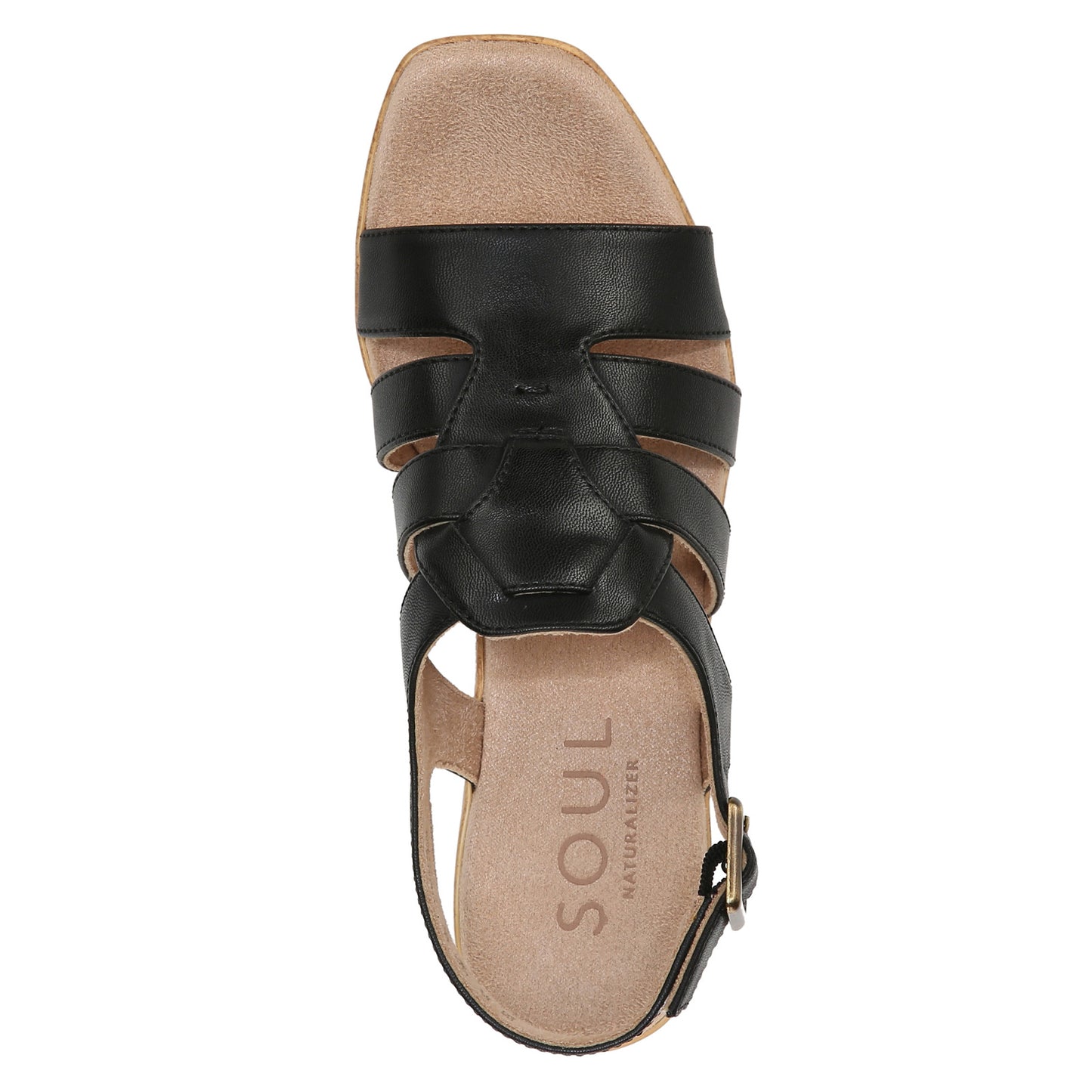 Peltz Shoes  Women's SOUL Naturalizer Aki Sandal BLACK I4569S2001