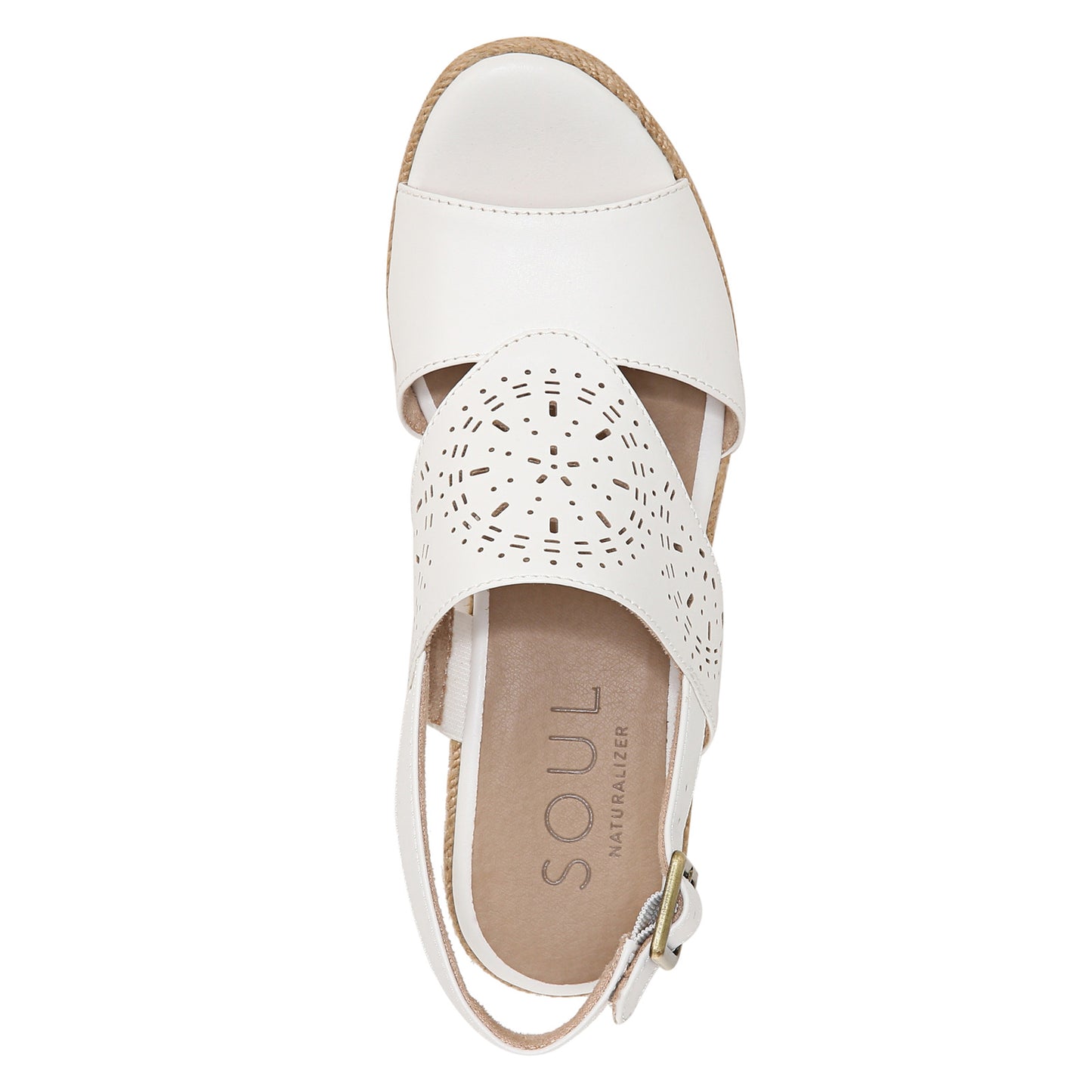 Peltz Shoes  Women's SOUL Naturalizer Ocean Sandal WHITE I4570S1100