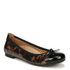 Peltz Shoes  Women's Vionic Amorie Flat Black Leopard Patent I4703L3002