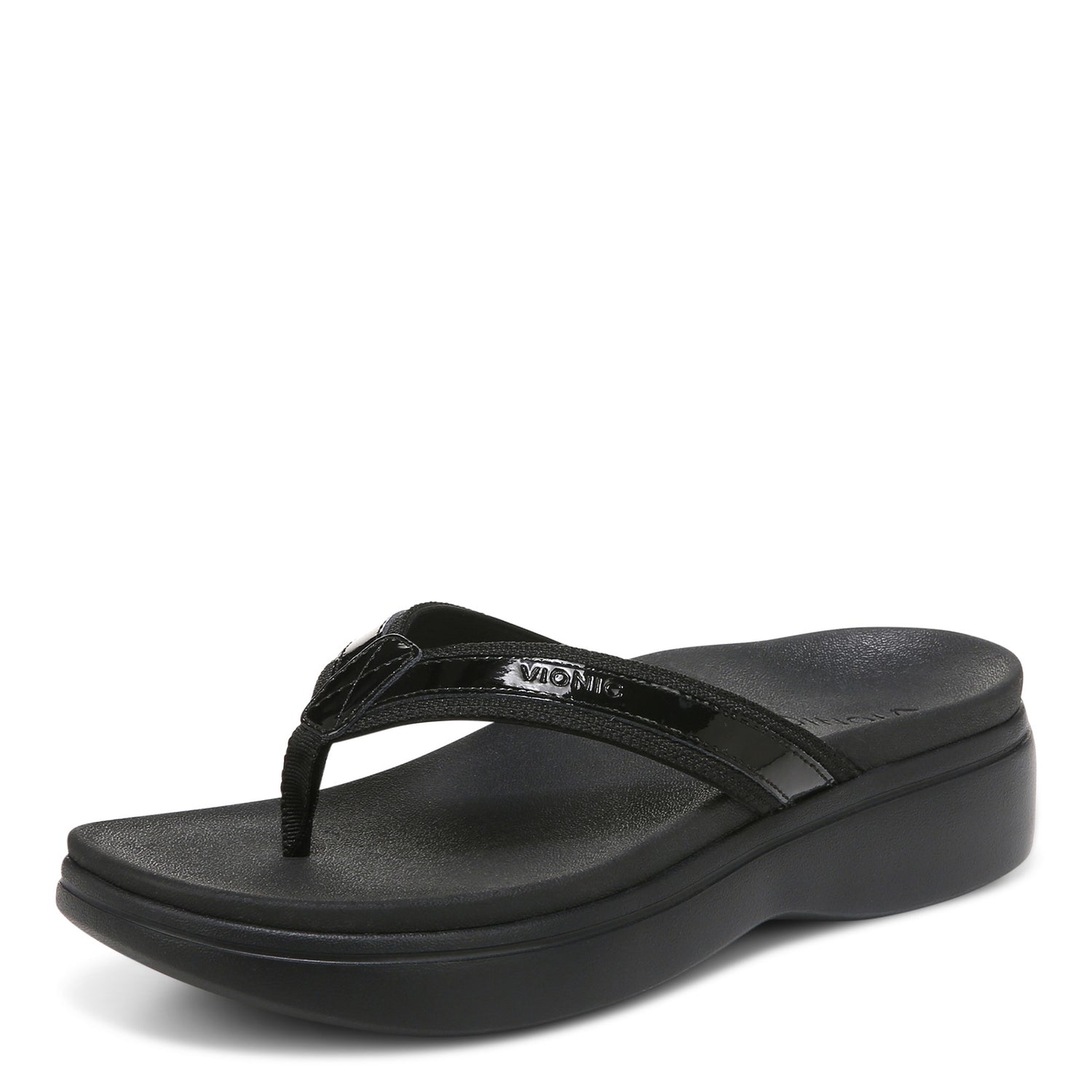Peltz Shoes  Women's Vionic High Tide Sandal SOLID BLACK I4712L1001