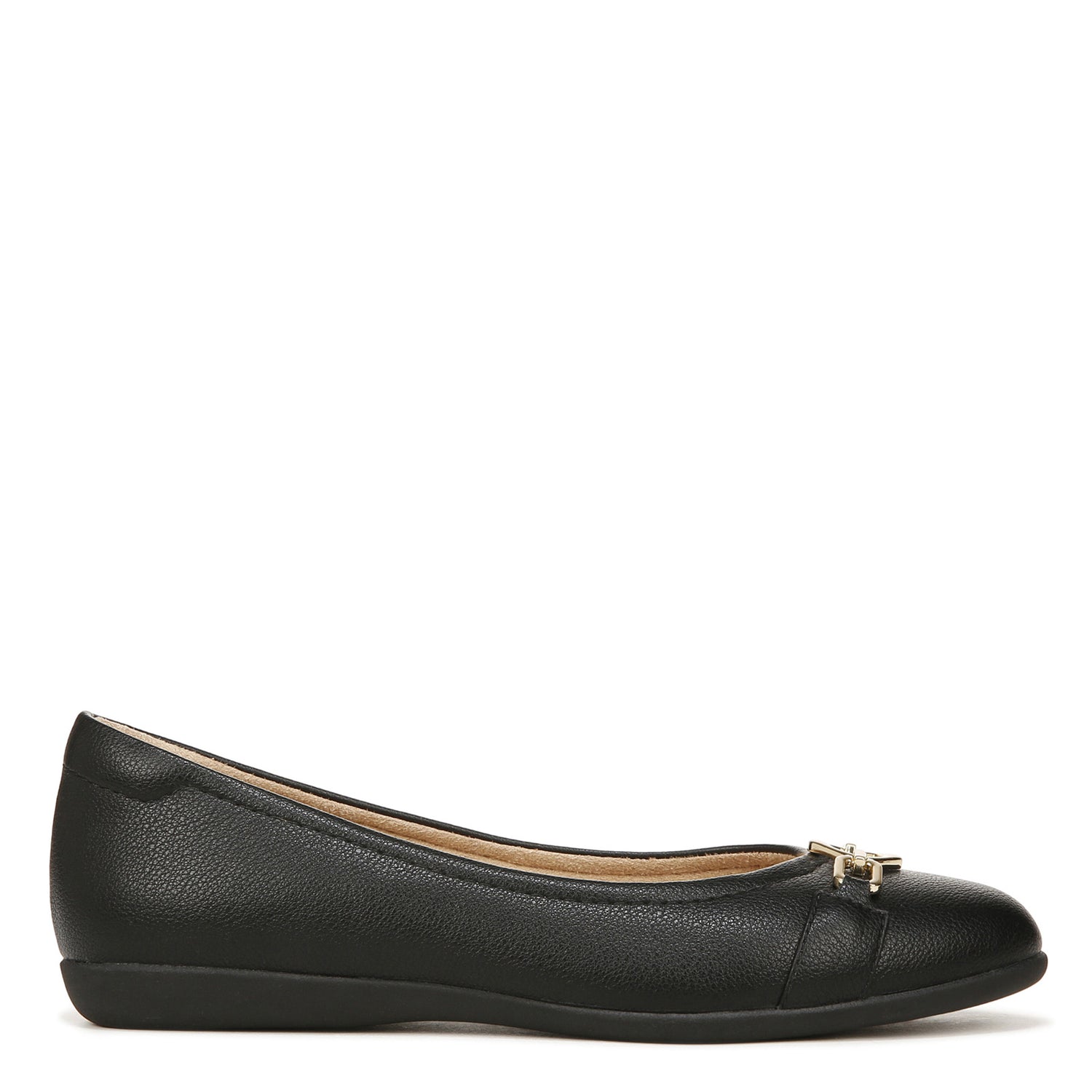 Peltz Shoes  Women's Naturalizer Vivienne Ornament Flat BLACK I4765S4002