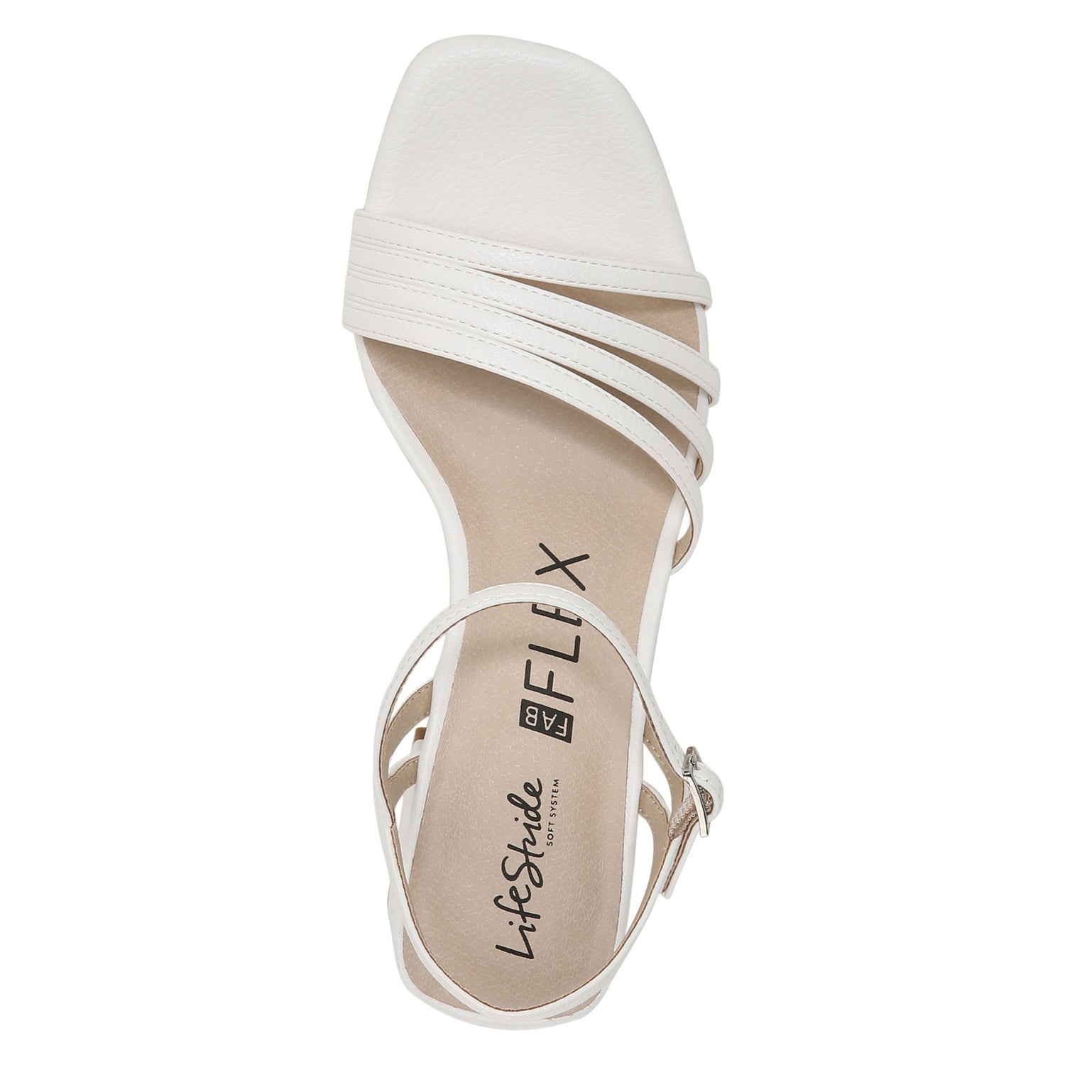 Peltz Shoes  Women's LifeStride Celebrate Sandal WHITE I5524S1100