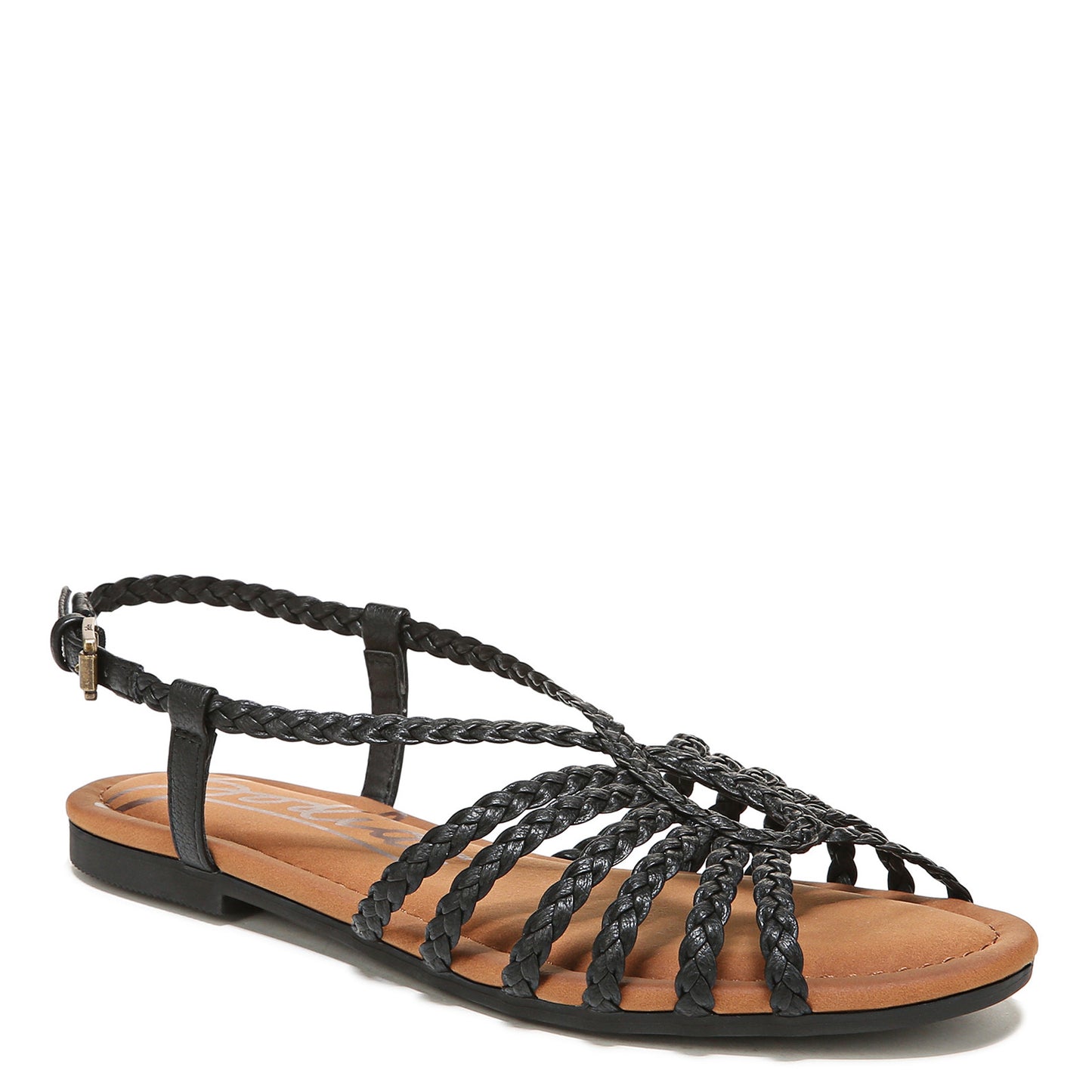Peltz Shoes  Women's Zodiac Misha Braid Sandal BLACK I5852S1001