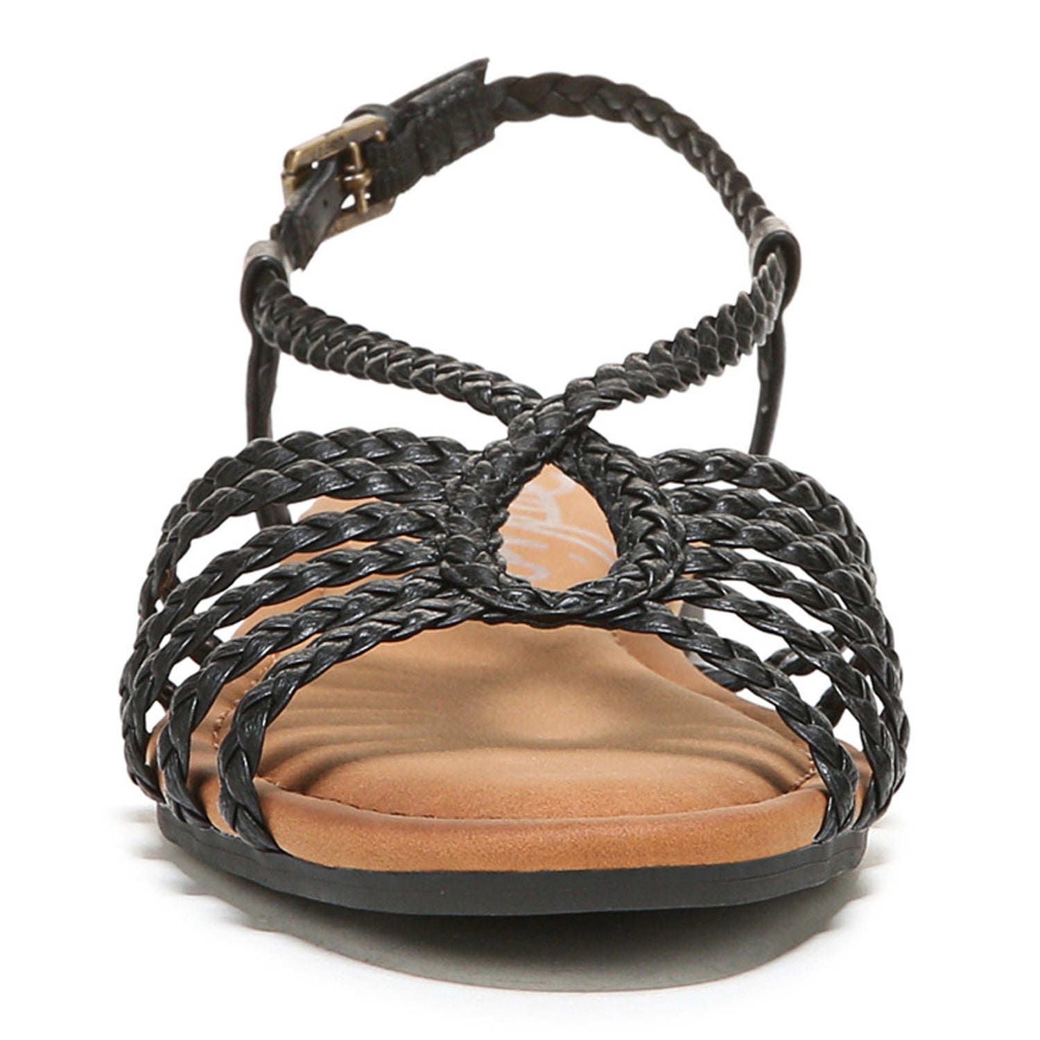 Peltz Shoes  Women's Zodiac Misha Braid Sandal BLACK I5852S1001