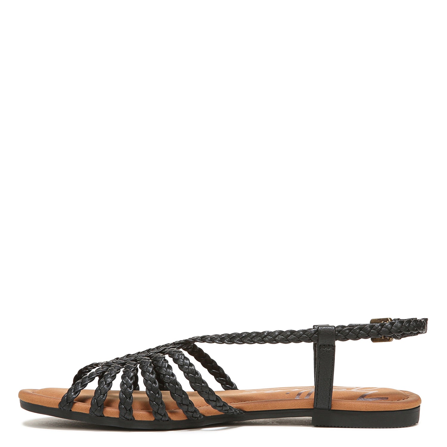 Peltz Shoes  Women's Zodiac Misha Braid Sandal BLACK I5852S1001