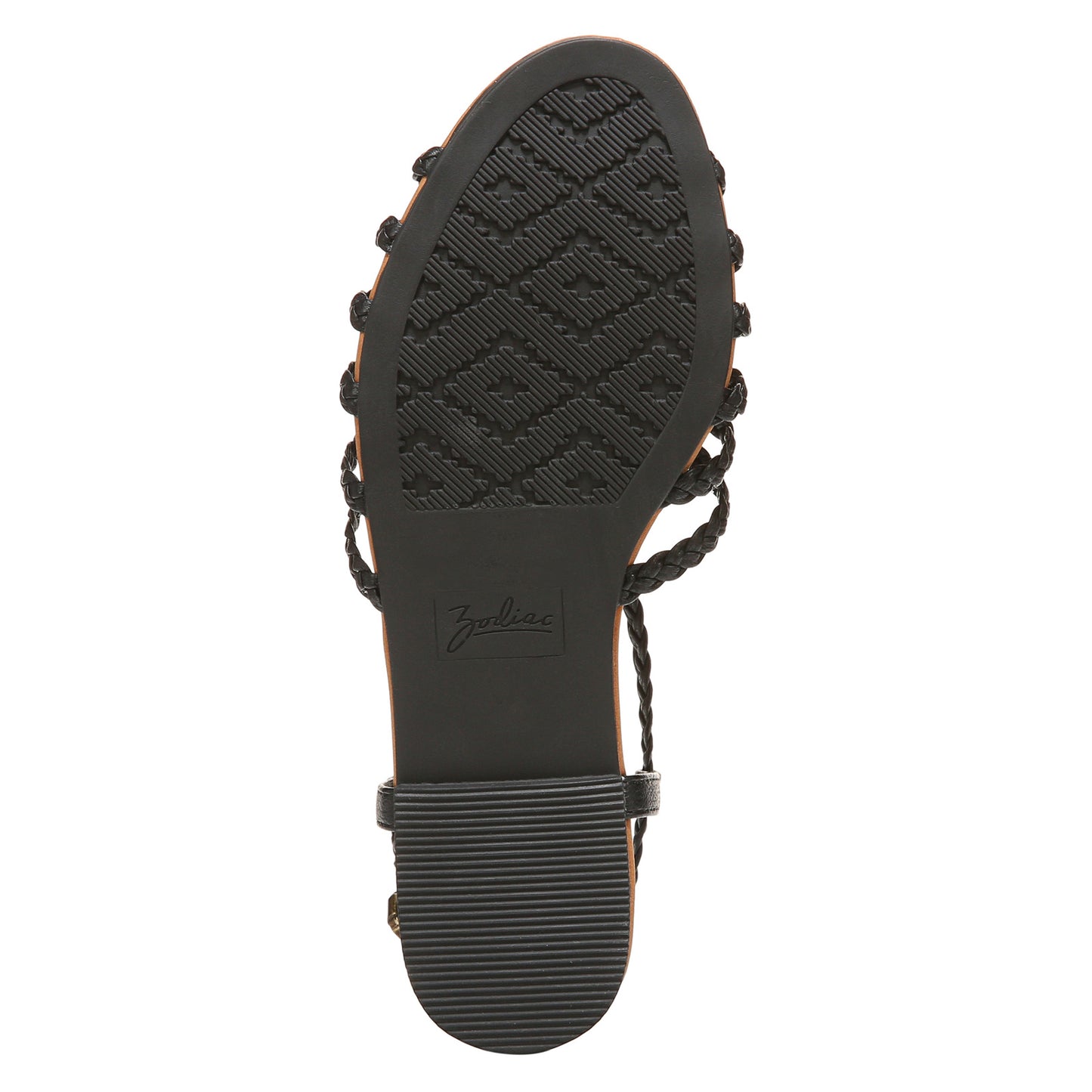 Peltz Shoes  Women's Zodiac Misha Braid Sandal BLACK I5852S1001