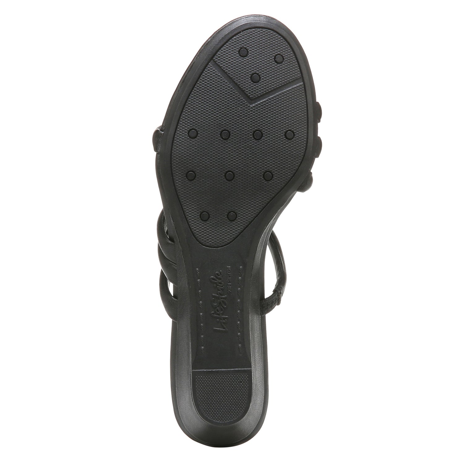 Peltz Shoes  Women's LifeStride Yours Truly Sandal BLACK I5936S1001