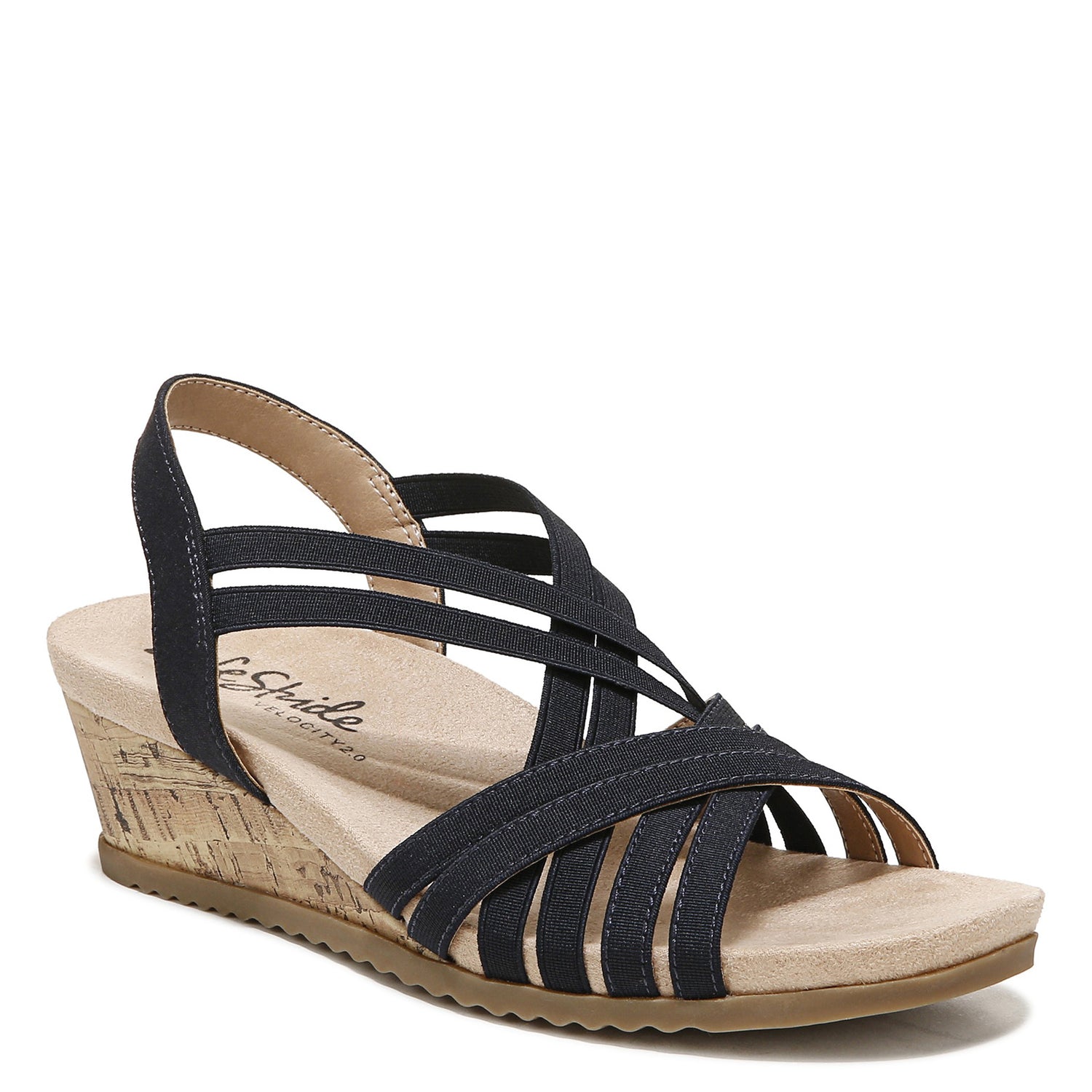 Peltz Shoes  Women's LifeStride Stellar Sandal NAVY I5940M3400