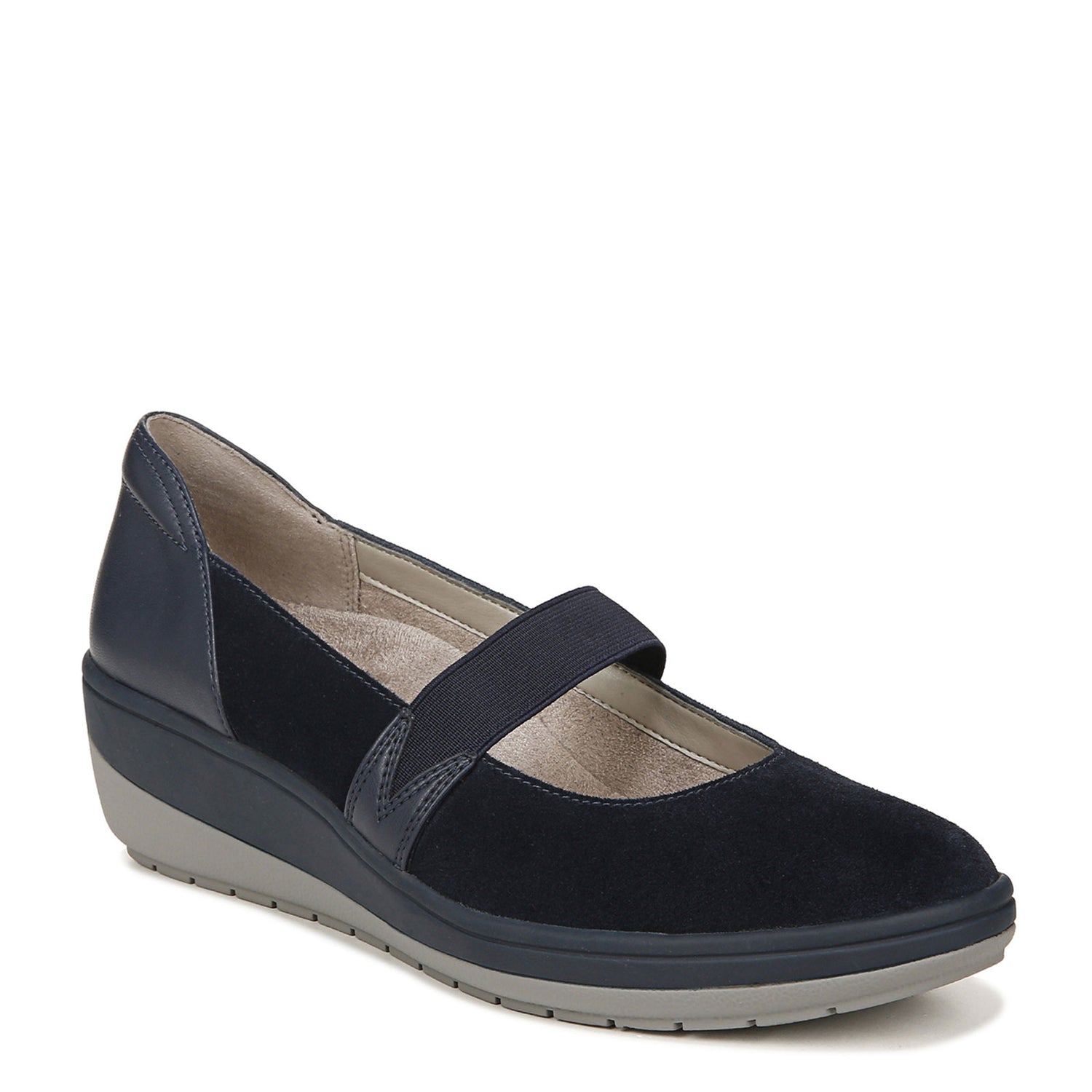 Peltz Shoes  Women's Vionic Judie Slip-On Navy Suede I6641L1401