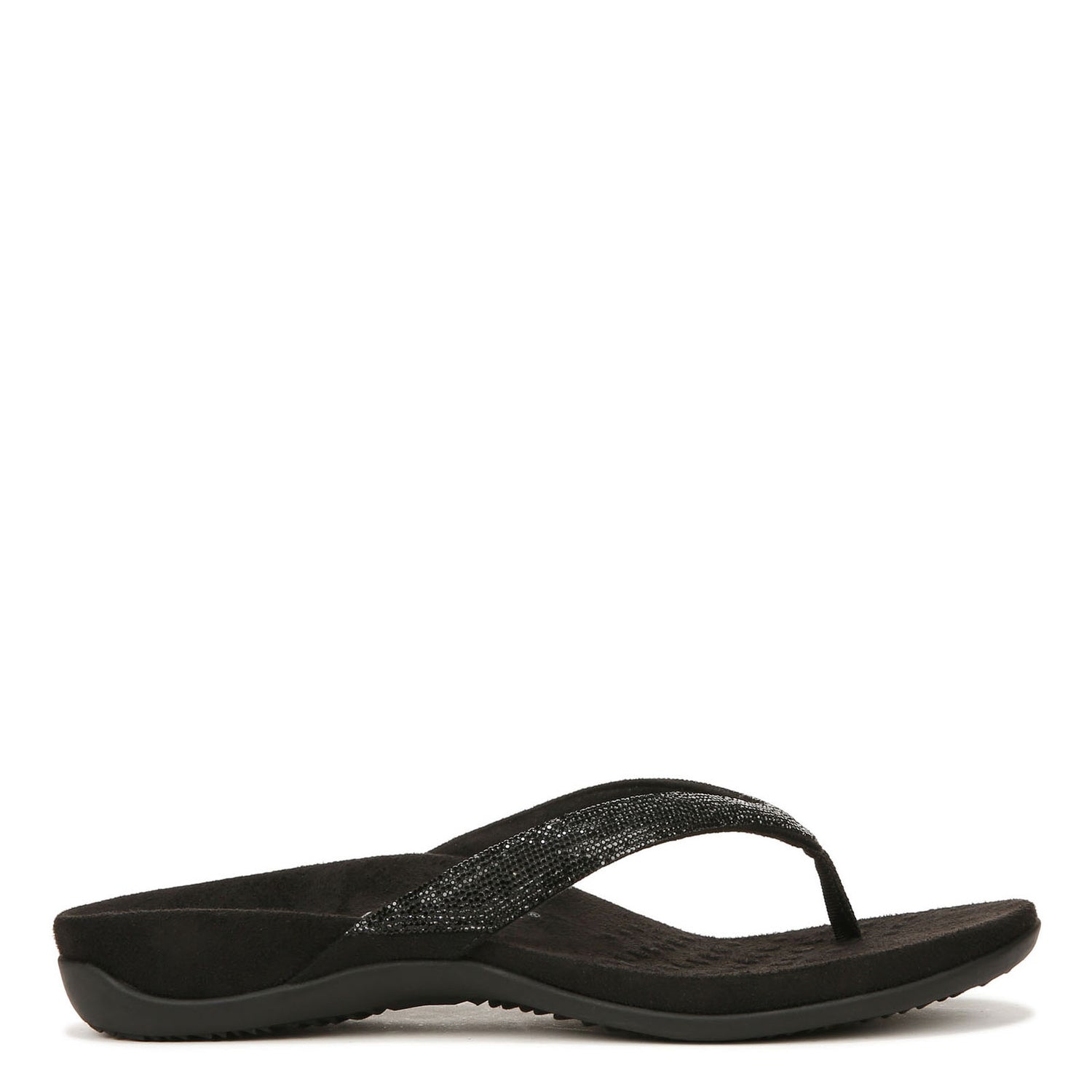 Peltz Shoes  Women's Vionic Dillon Shine Sandal BLACK I8006F1001