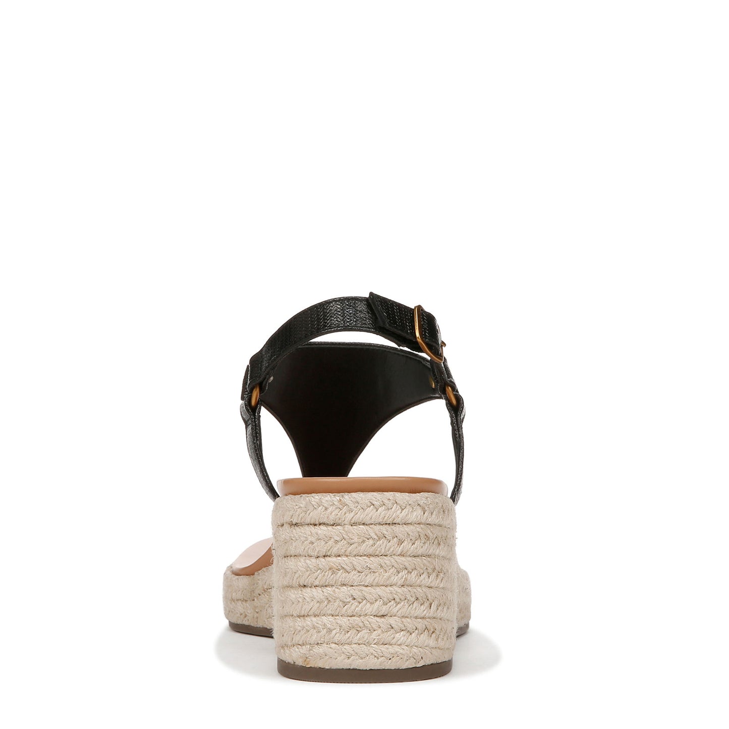Peltz Shoes  Women's Vionic Kirra Wedge Sandal Black Leather I8687L1001