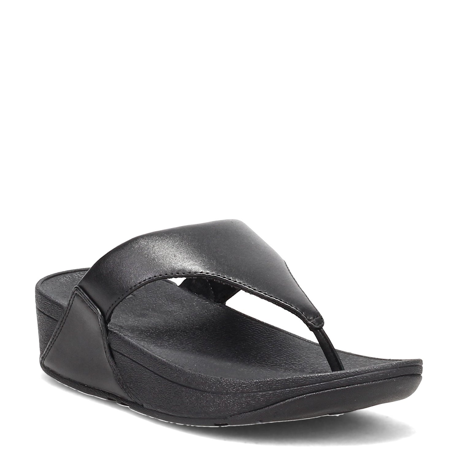 Peltz Shoes  Women's FitFlop Lulu Thong Sandal Black I88-001