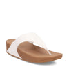 Peltz Shoes  Women's FitFlop Lulu Thong Sandal White I88-024