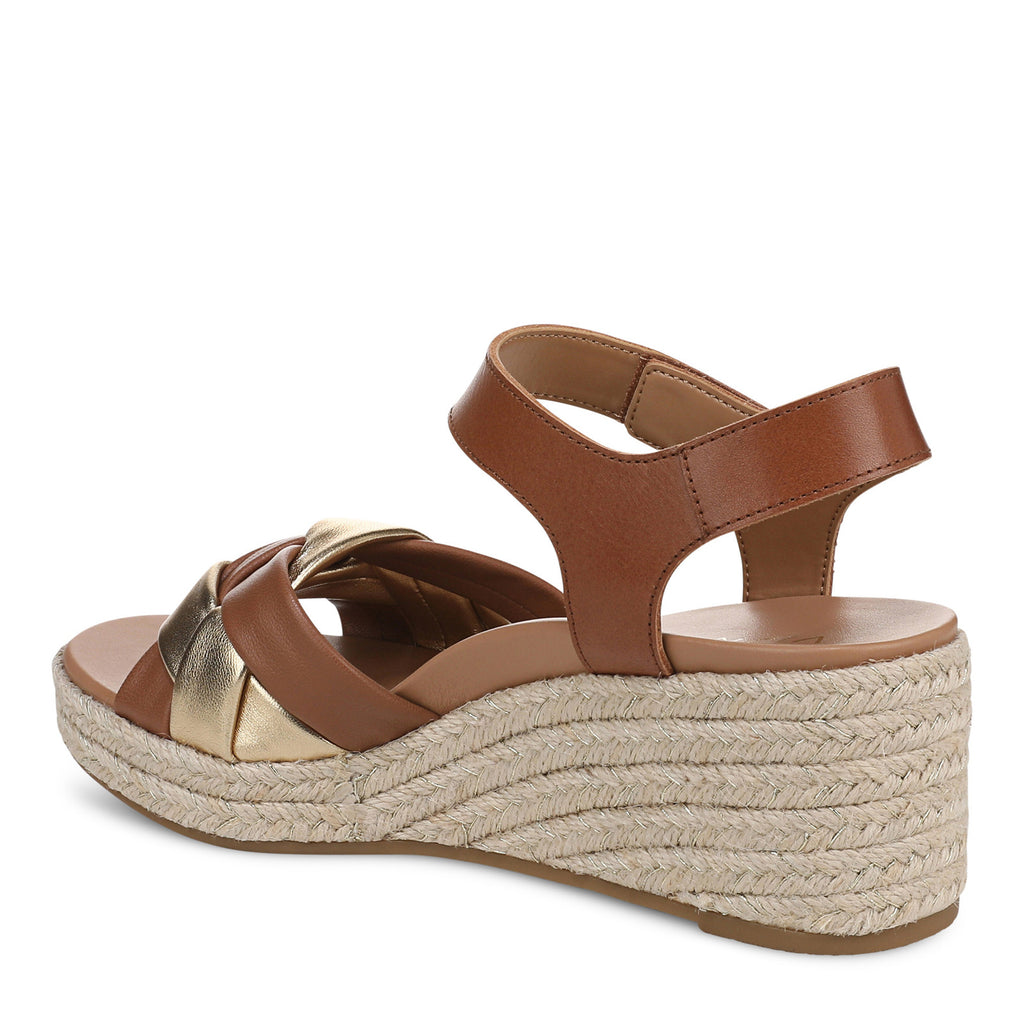Women's Vionic Saratoga Sandal Tan/Gold I9884L5201