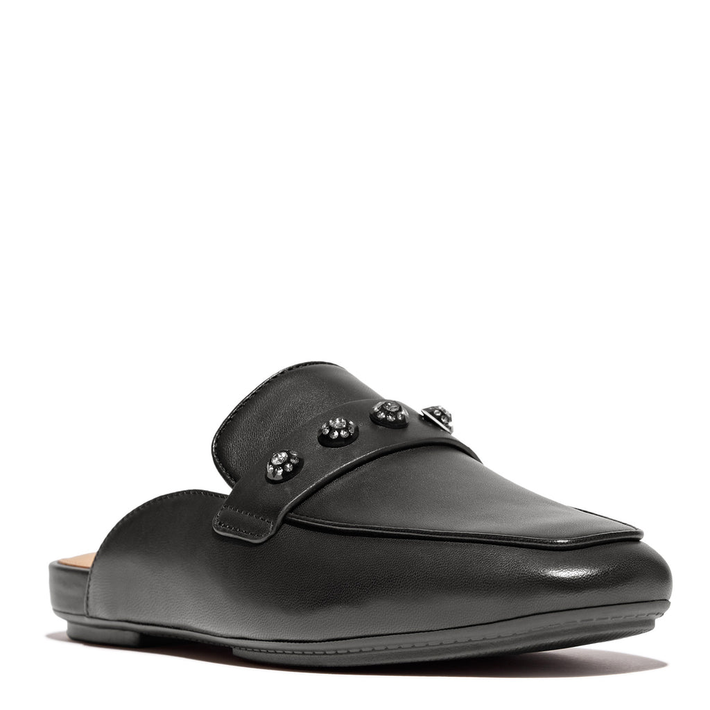 Women's FitFlop Delicato Crystal Mule BLACK IA8-001