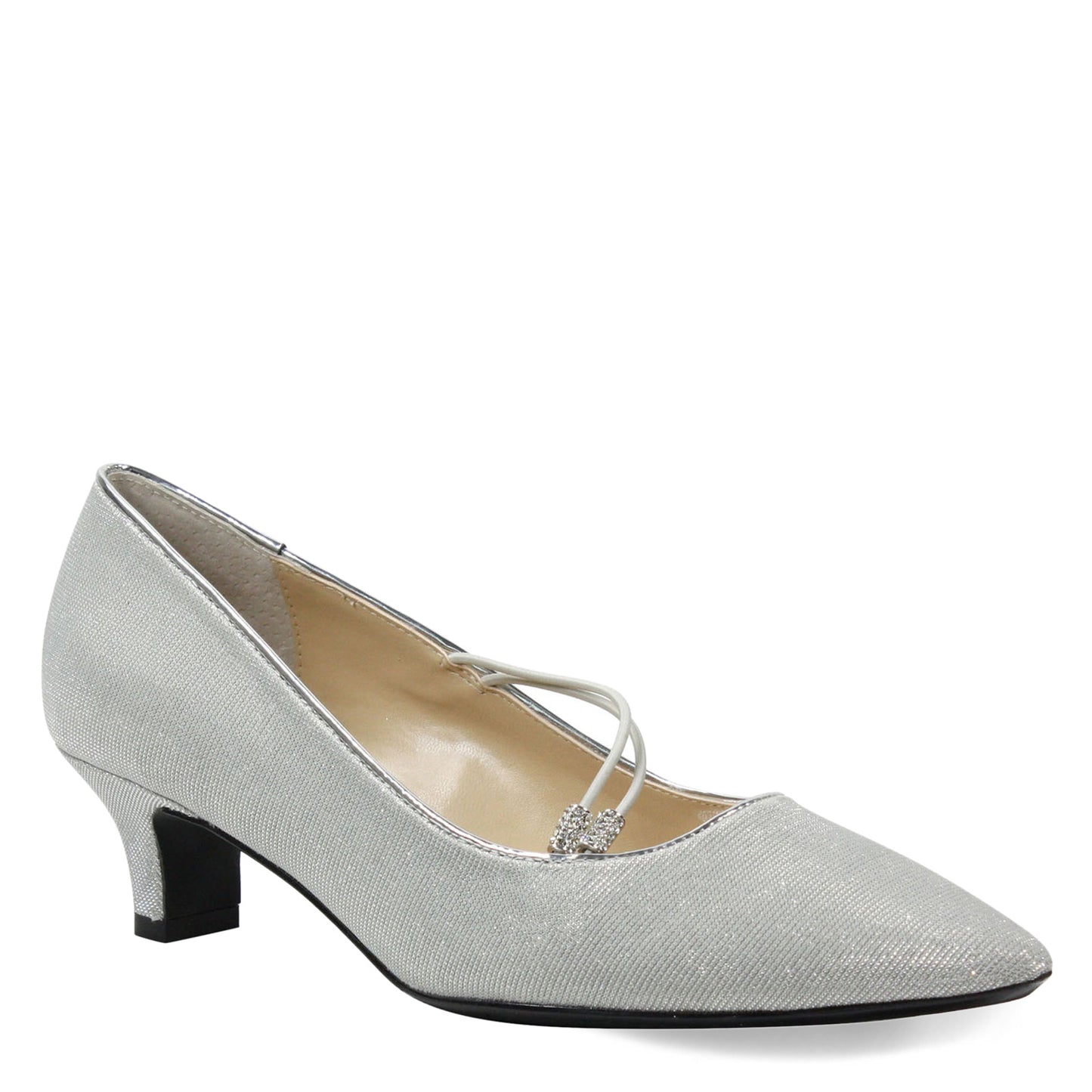 Peltz Shoes  Women's J Renee Idenah Pump Silver IDENAH-GFSIL