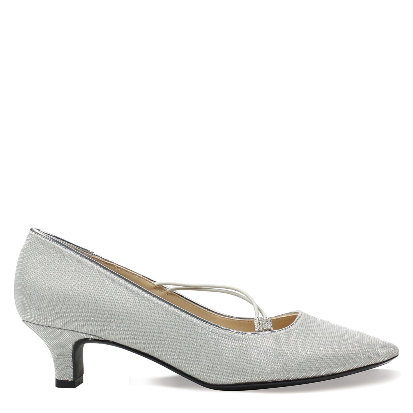 Peltz Shoes  Women's J Renee Idenah Pump Silver IDENAH-GFSIL