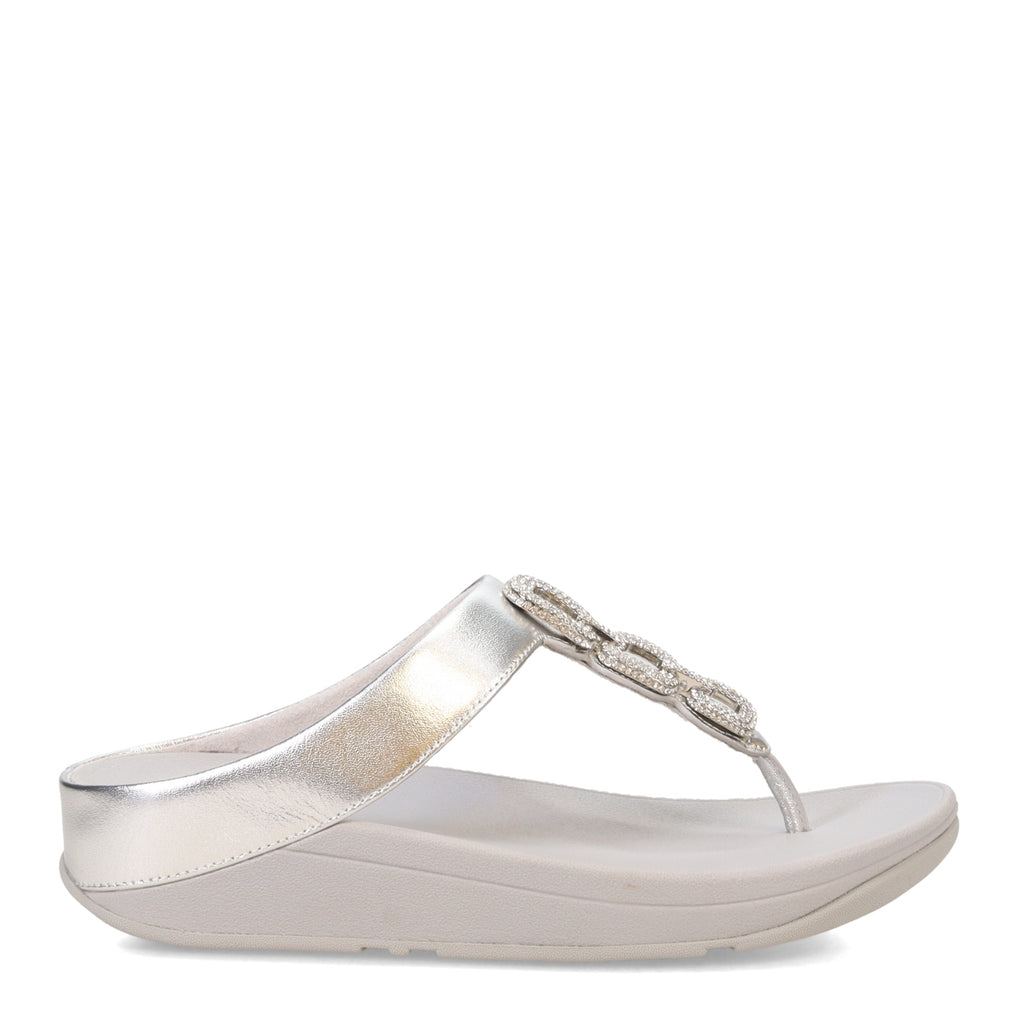 Women's FitFlop, Fino Crystal Chain Toe-Post Sandal