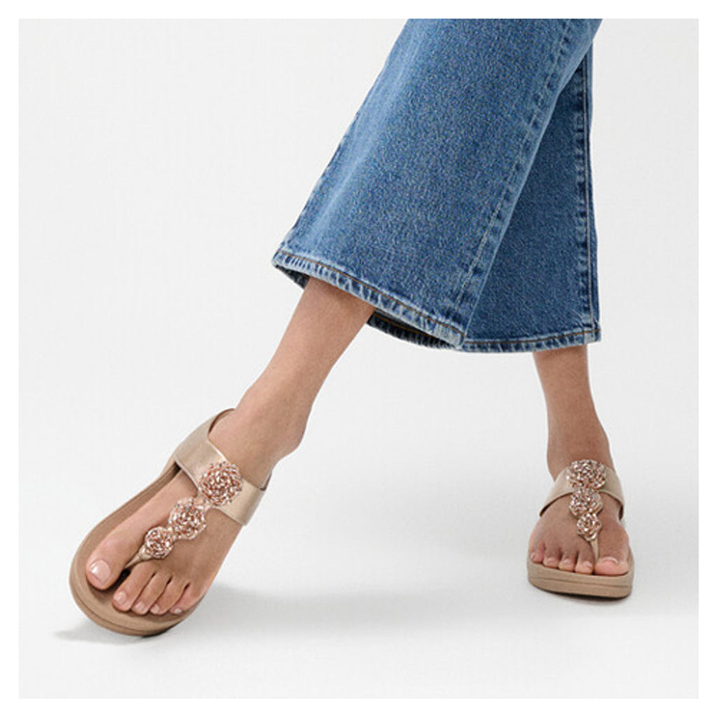 Women's FitFlop, Fino Beaded Button Sandal