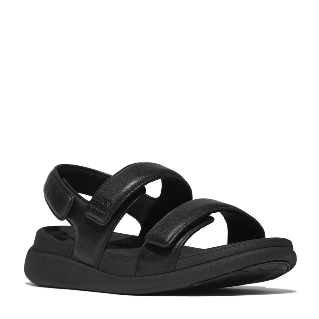 Women's FitFlop F-MODE GO Adjustable Back-Strap Sandal BLACK IV9-090