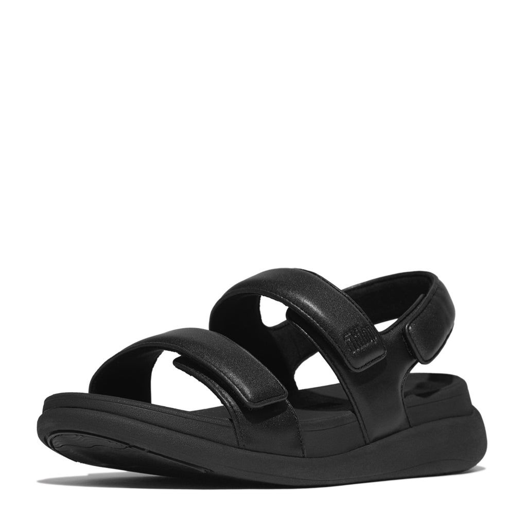 Women's FitFlop F-MODE GO Adjustable Back-Strap Sandal BLACK IV9-090