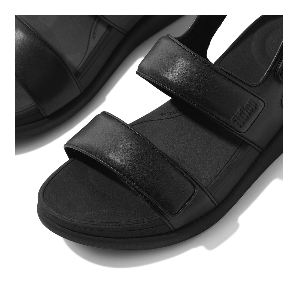 Women's FitFlop F-MODE GO Adjustable Back-Strap Sandal BLACK IV9-090