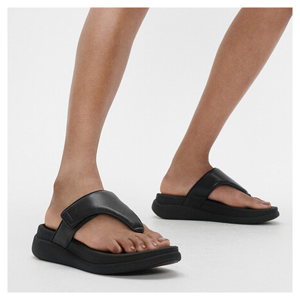 Women's FitFlop F-Mode Go Thong Sandal BLACK IW1-090
