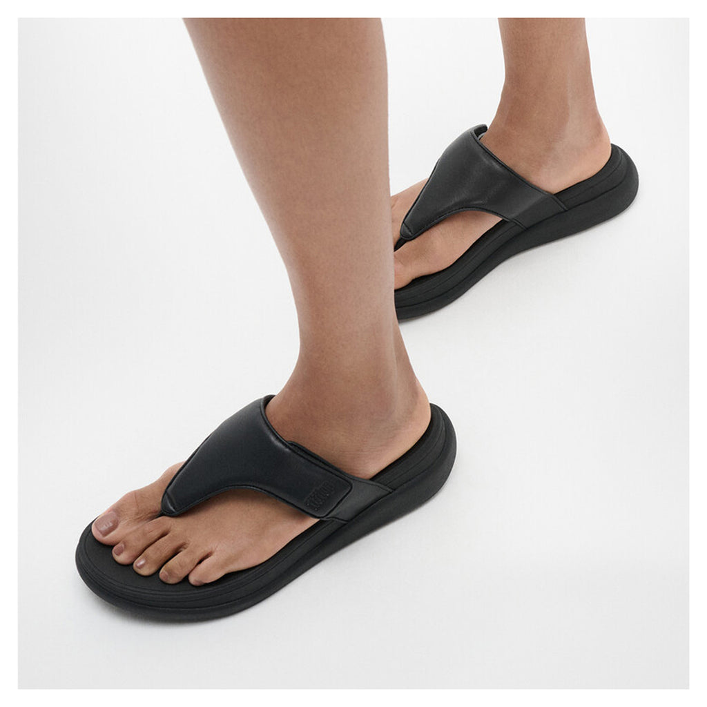 Women's FitFlop F-Mode Go Thong Sandal BLACK IW1-090