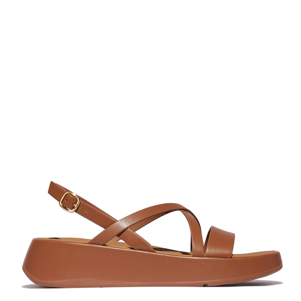 Women's FitFlop F-Mode Strappy Slingback Sandal Deep Tan IY3-C15
