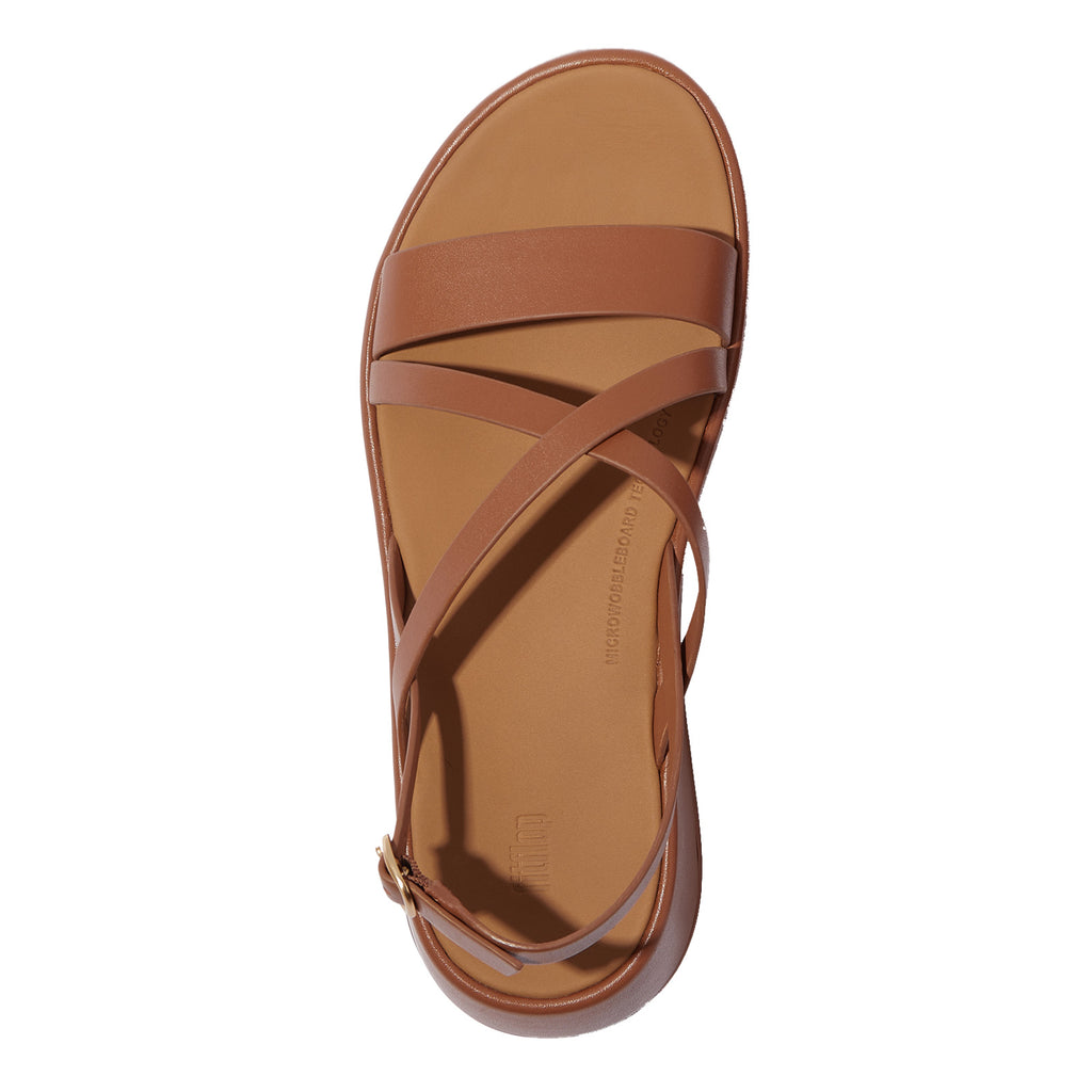 Women's FitFlop F-Mode Strappy Slingback Sandal Deep Tan IY3-C15