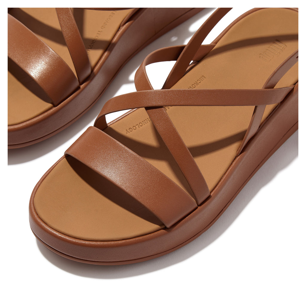Women's FitFlop F-Mode Strappy Slingback Sandal Deep Tan IY3-C15