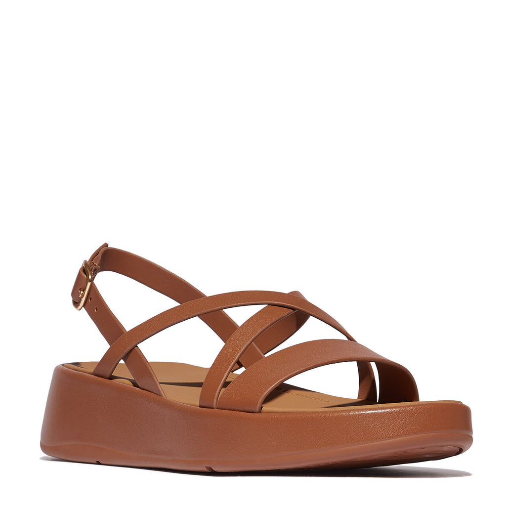 Women's FitFlop F-Mode Strappy Slingback Sandal Deep Tan IY3-C15