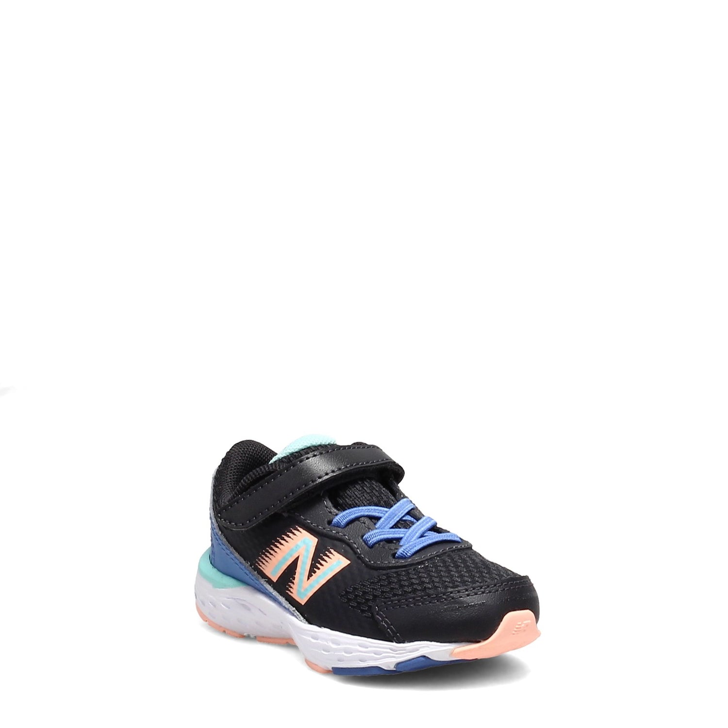Peltz Shoes  Girl's New Balance 680v6 Sneaker - Toddler GREY BLUE IA680BB6
